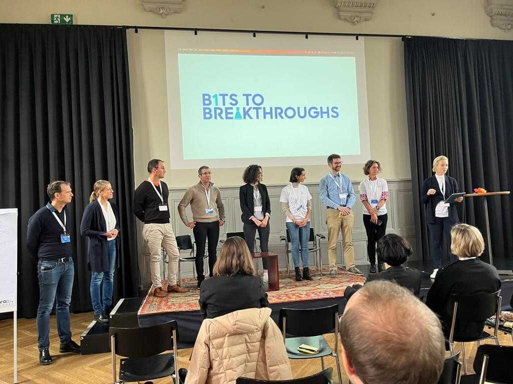 The organising team on stage at Bits to Breakthroughs 2023